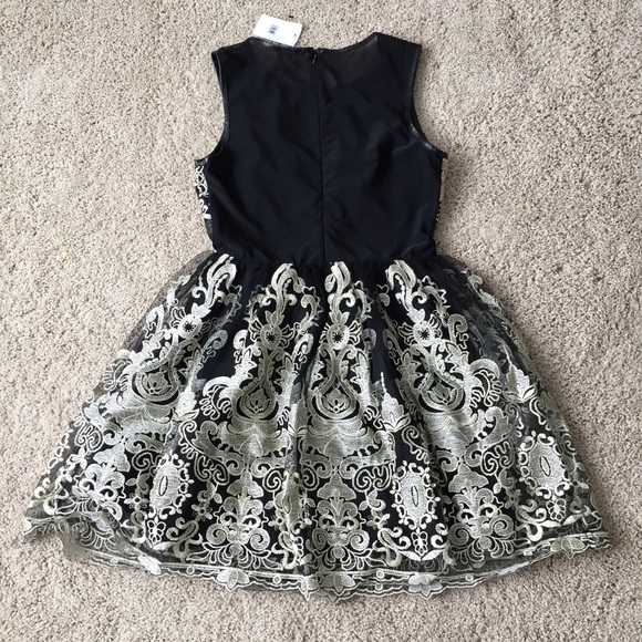 NWT Brocade Dress with Sheer Accents - Picture 5 of 5